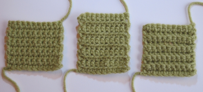 single crochet swatches