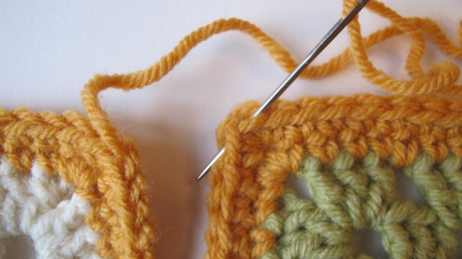 seam crochet motif 2