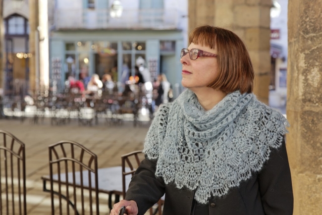 over the clouds crochet shawl