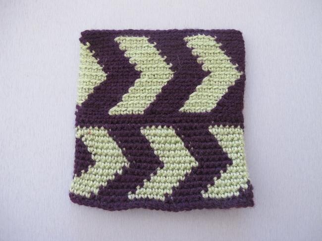 tapestry crochet swatch 1