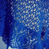 Blue Leaves, un châle créé par EclatDuSoleil, à crocheter en laine et soie - disponible chez Annette Petavy Design