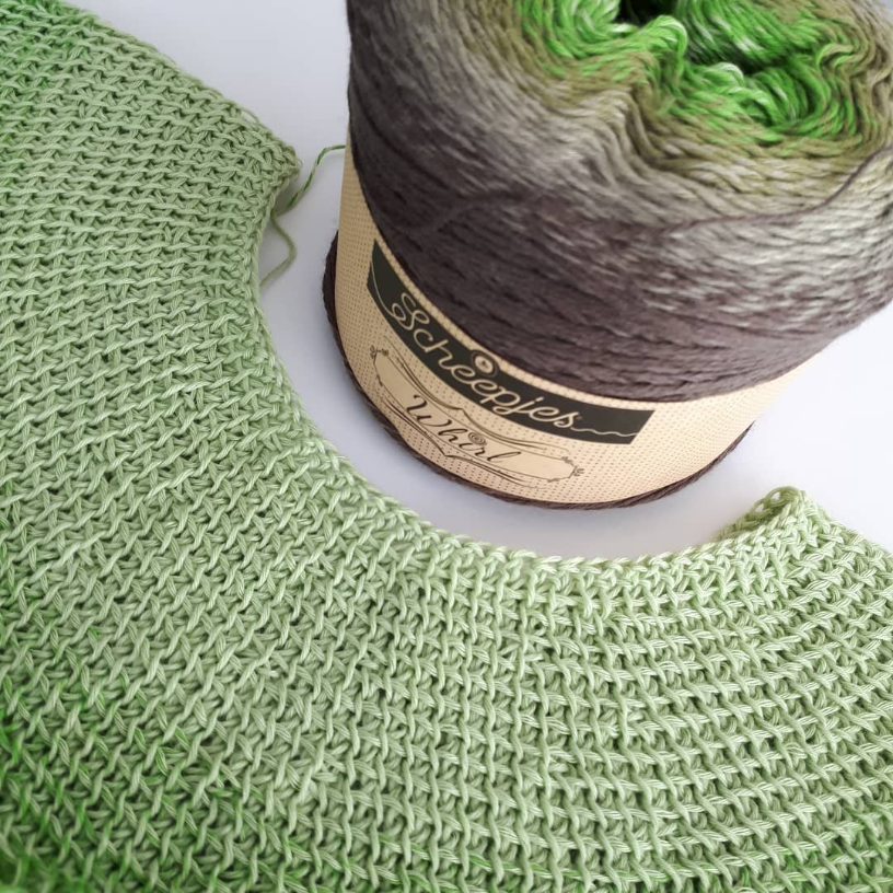 Whirl + crochet tunisien = Céleste de Rachel Henri – Annette Petavy Design