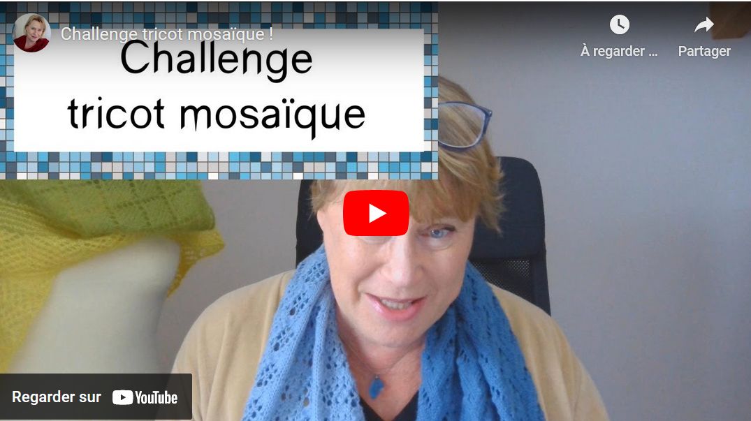 Challenge tricot mosaïque – explications en vidéo